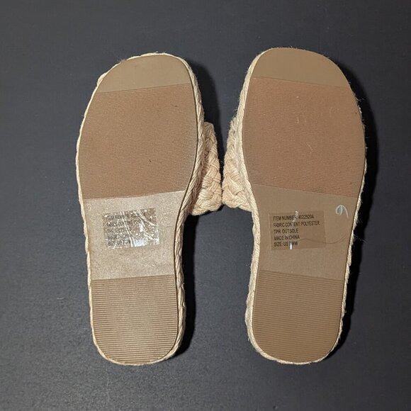 Torrid Jute Raffia Woven Platform Slides W 7 - Picture 7 of 10